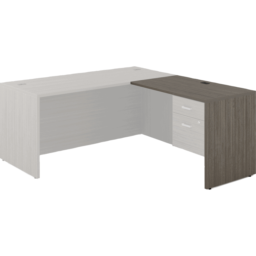 Offices to Go® Newland™ Return Shell 42"W x 24"D x 29-3/5"H Absolute Acajou