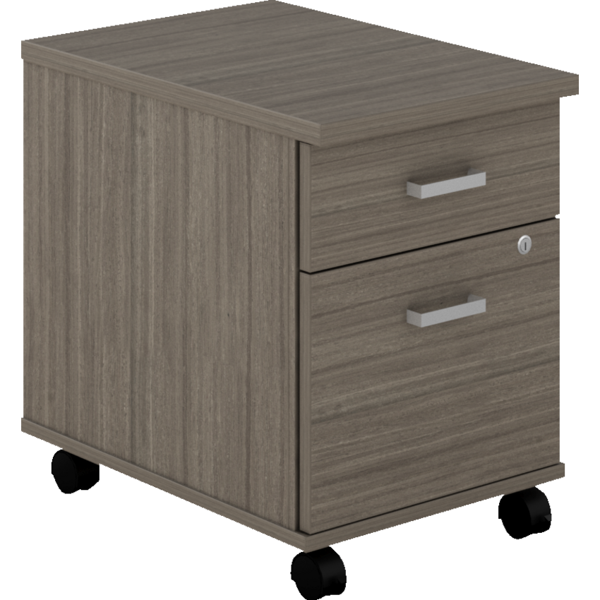 Offices To Go® Newland™ Mobile Pedestal Box/File 16"W x 22-7/10"D x 22-1/10"H Absolute Acajou finish