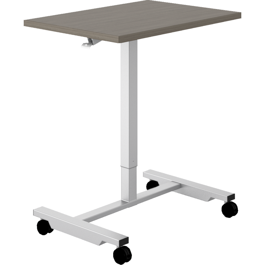 Offices to Go® Newland™ Height Adjustable Personal Table 27-1/2"W x 19"D x 28-3/10"-43-4/5"H Absolute Acajou finish