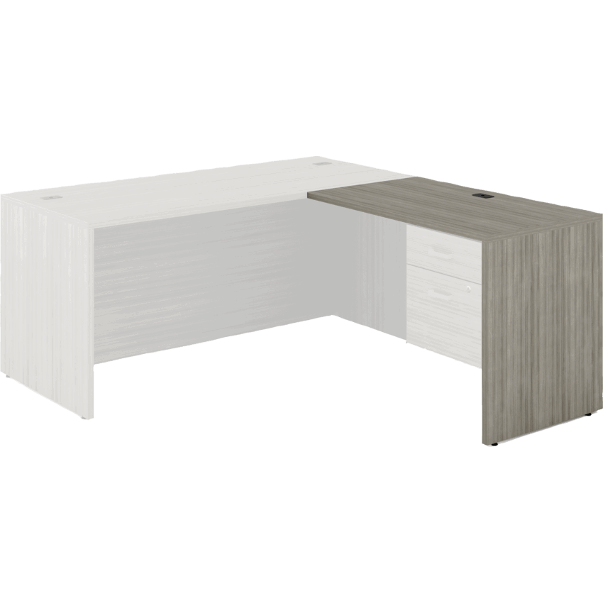 Offices to Go® Newland™ Return Shell 42"W x 24"D x 29-3/5"H Noce Grigio