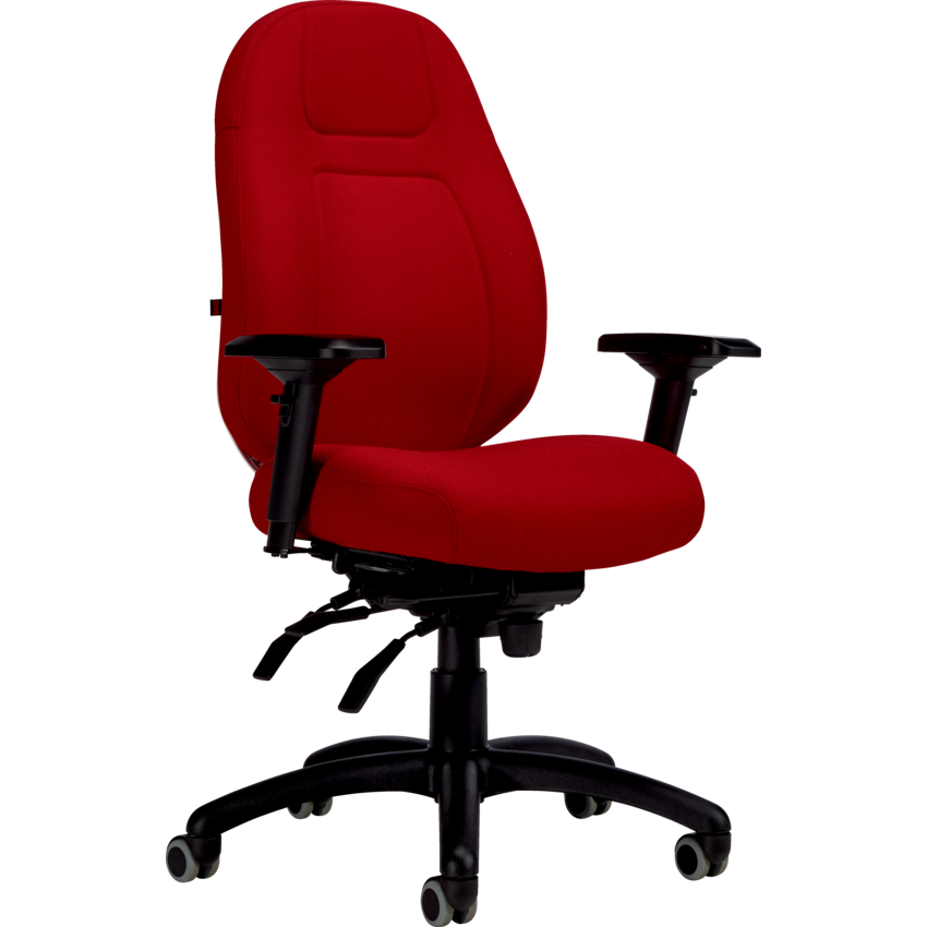 Basics® ObusForme® Elite Heavy Duty Multi-Tilter Medium Back Fusion Fabric Chair Poppy