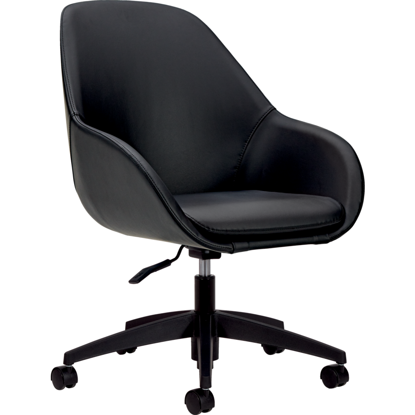 Offices to Go® Arlo Guest LuxPlus fabric Chair Black