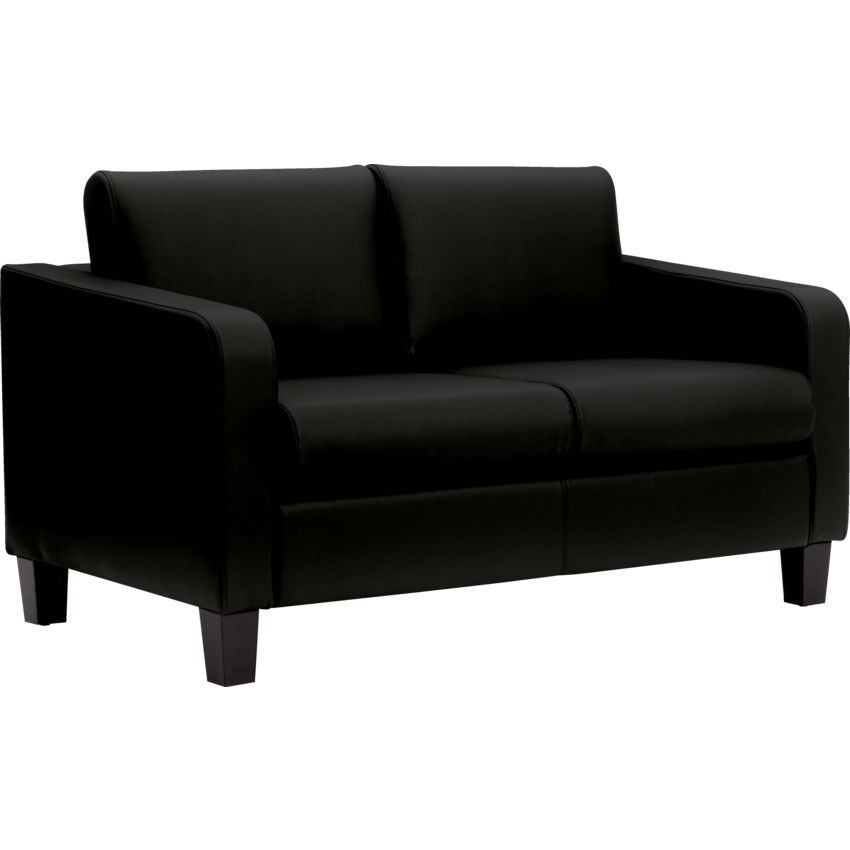 Offices to Go® Suburb Sofa Series Two Seat LuxPlus fabric Black