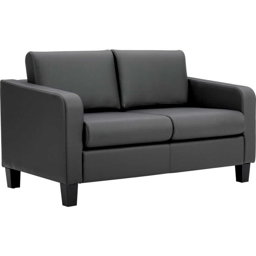 Offices to Go® Suburb Sofa Series Two Seat LuxPlus fabric Charcoal
