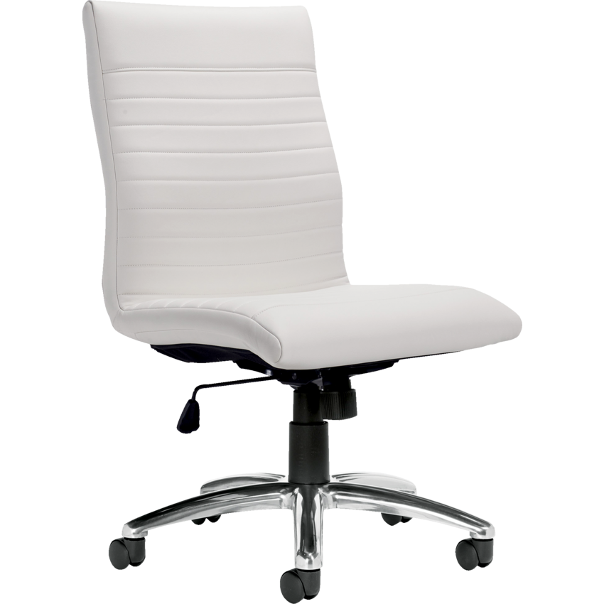 Offices to Go® Ultra Tilter Chair High Back Fabric LuxPlus Armless White