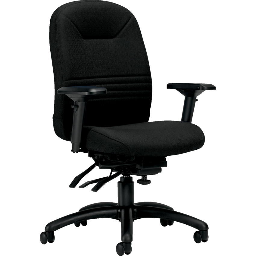 Basics® Comfort-Time™ Ultra Multi-Tilter Chair High Back Fusion Fabric Carbon
