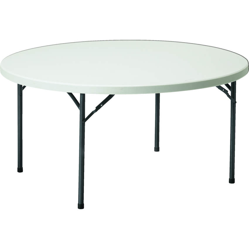 Offices to Go Lite Lift™ II Round Folding Table 60" Diameter Plastic Oyster Top