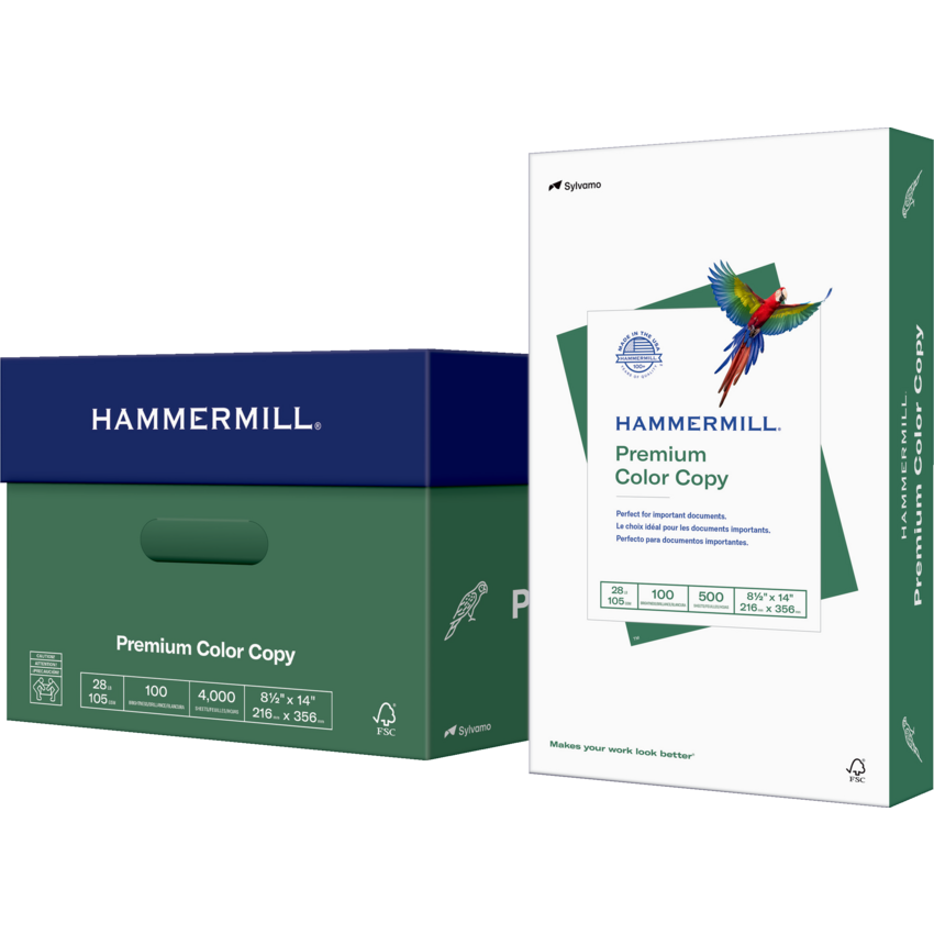 Hammermill® Premium Color Copy Paper 100B 28lb Legal 500/pkg