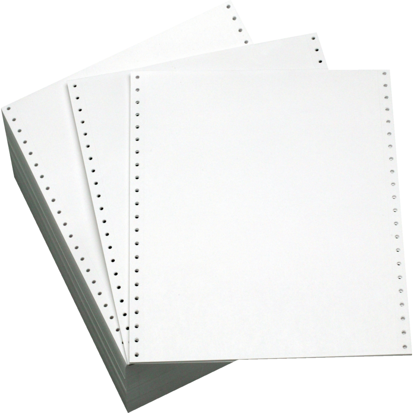 Domtar Computer Paper Plain Removable Edges 1 Part 9-1/2" x 11" 3,000 sheets/ctn