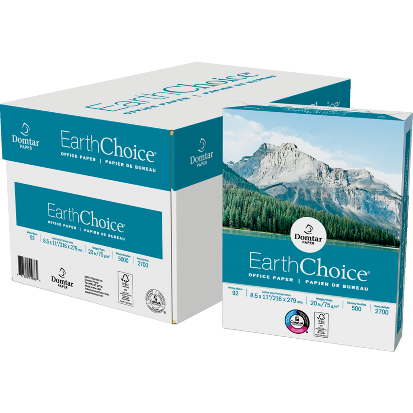 Domtar EarthChoice® Office Paper 92B 20 lb Letter White 500/pkg
