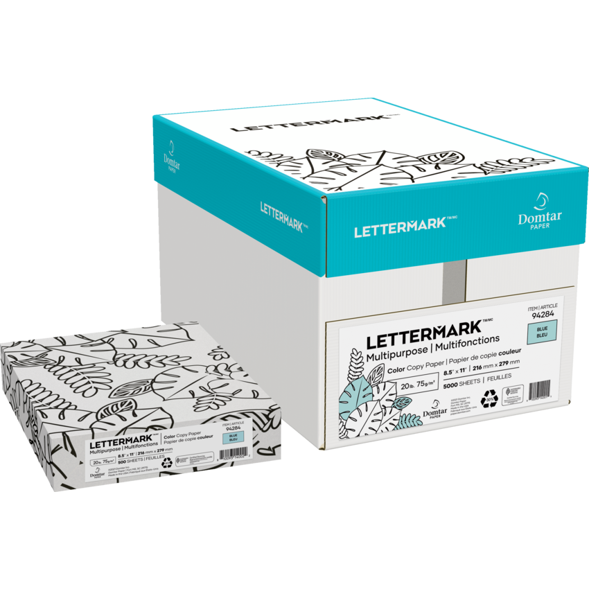 Domtar Lettermark™ Colors Multipurpose Coloured Paper Letter Blue 500/pkg