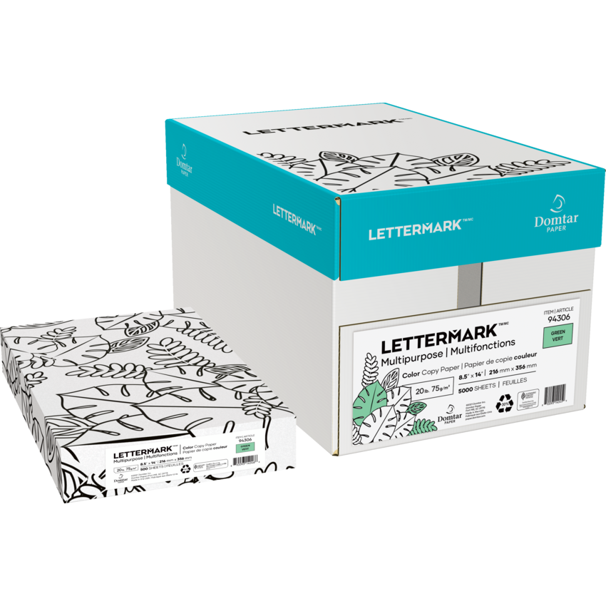 Domtar Lettermark™ Colors Multipurpose Coloured Paper Legal Green 500/pkg