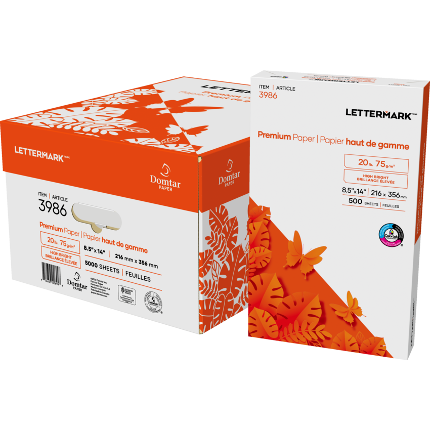 Domtar Lettermark™ Premium Paper 96B 20 lb 8-1/2" x 14" 500/pkg