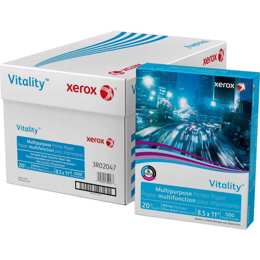 Xerox® Vitality® Multipurpose Printer Paper 92B 20lb Letter 500/pkg
