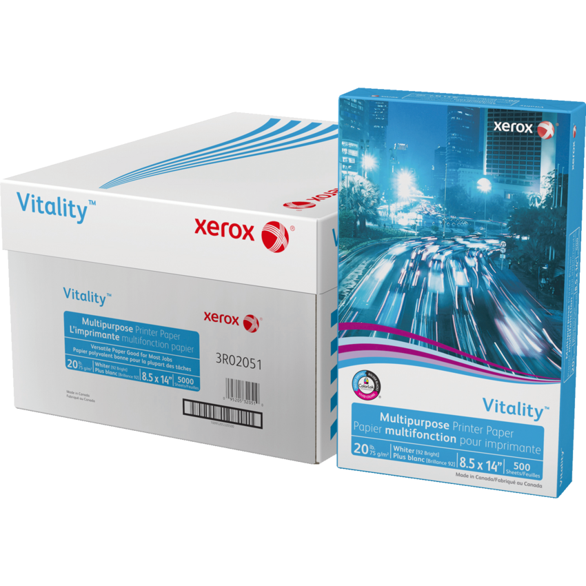 Xerox® Vitality™ Multipurpose Printer Paper 92B 20lb Legal 500/pkg