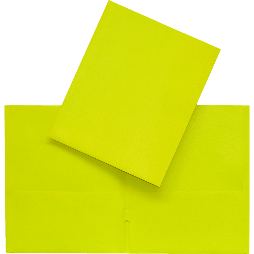 Hilroy Twin Pocket Portfolio 11-3/4" x 9-1/2" Yellow