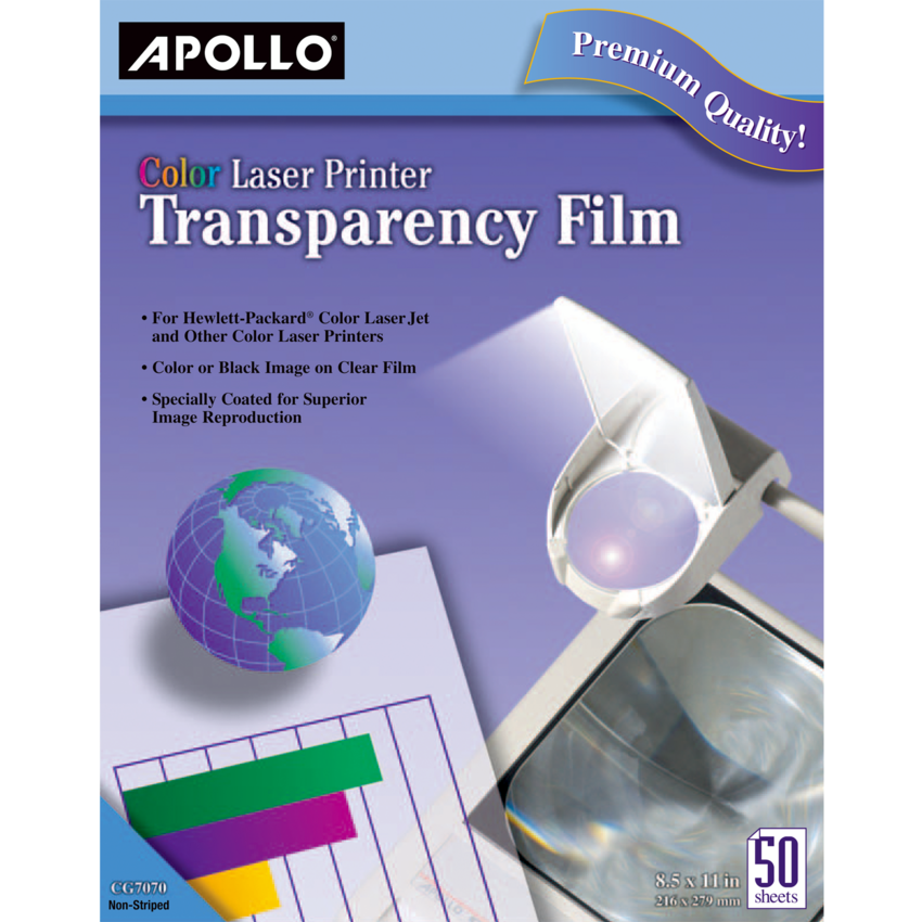 Apollo® Colour Laser Transparency Film 50/box