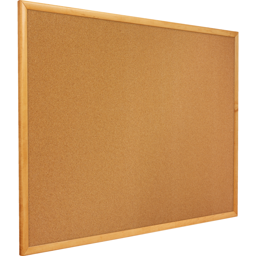 Quartet Cork Board Oak Finish Frame 36" x 48