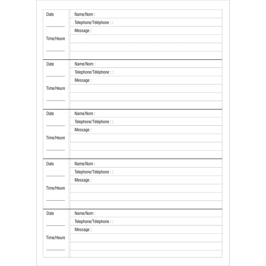 Hilroy Voice Mail Log Book 100 sheets