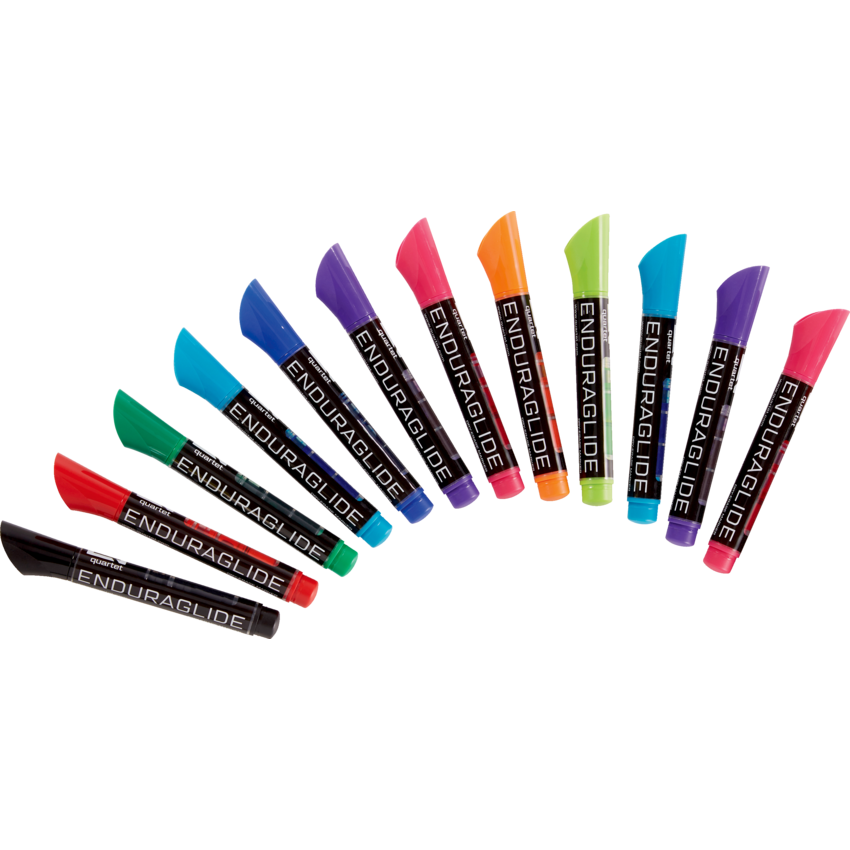 Quartet® EnduraGlide® Dry Erase Markers Chisel Tip Assorted Colours 12/pkg