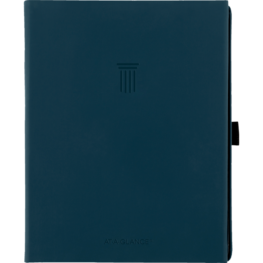 AT-A-GLANCE® Foundation Undated Weekly/Monthly Planner 8-1/2" x 6-3/4" Blue