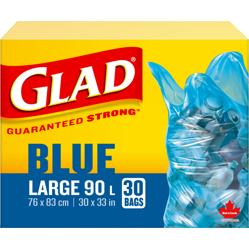 Glad® Easy-Tie® Recycling Bags 30" x 33" 30/box