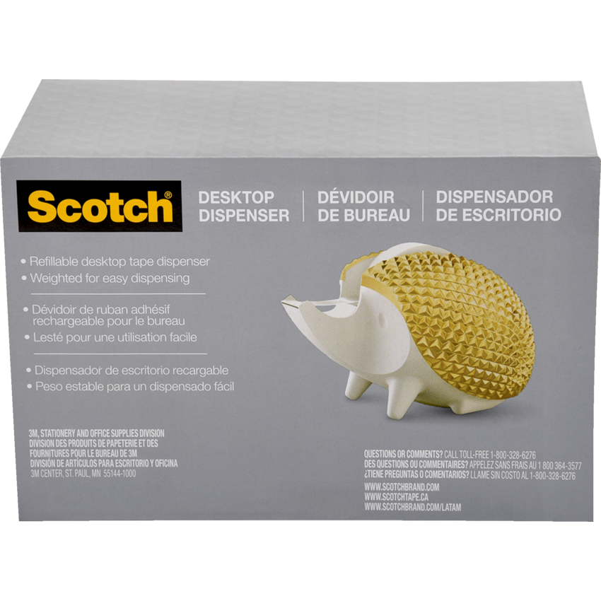 Scotch® C47 Hedgehog Desktop Tape Dispenser Gold