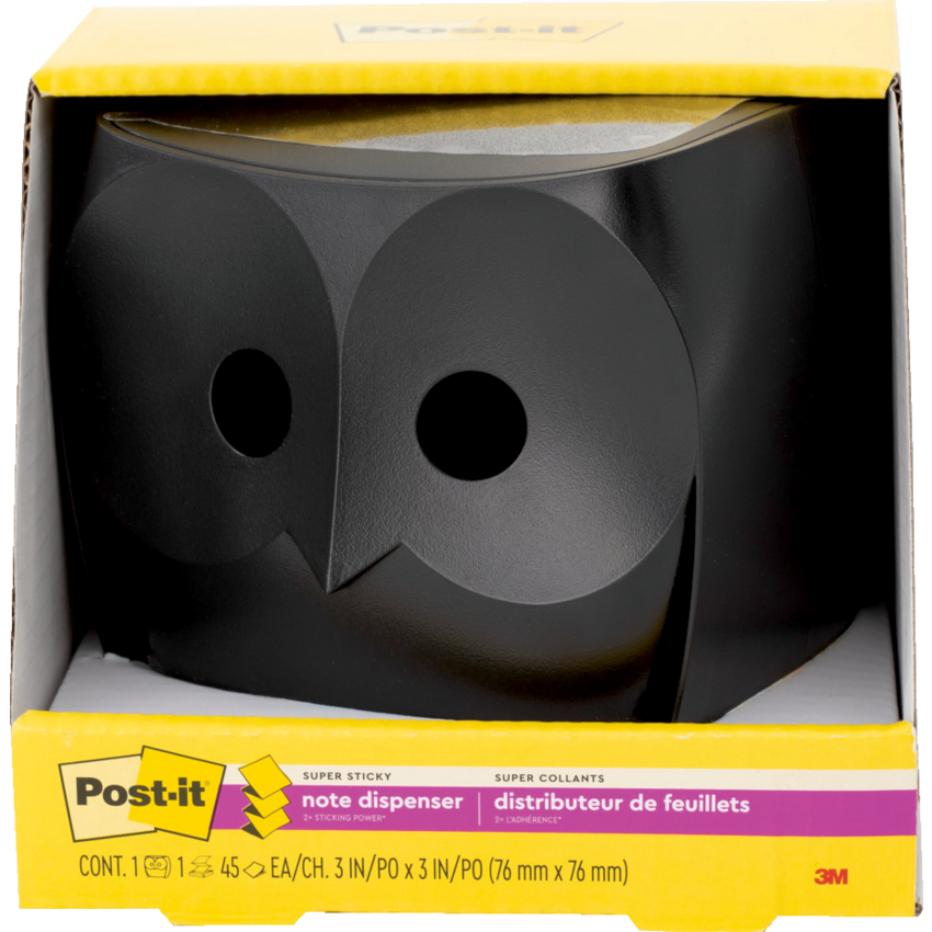 Post-it® Owl Notes Dispenser Black