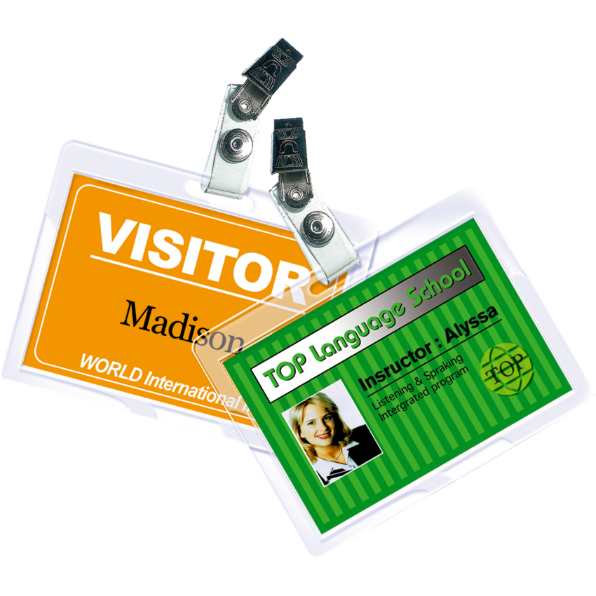 Royal Sovereign® Lamination Pouches ID Badges with Clips 5 mil 25/pkg