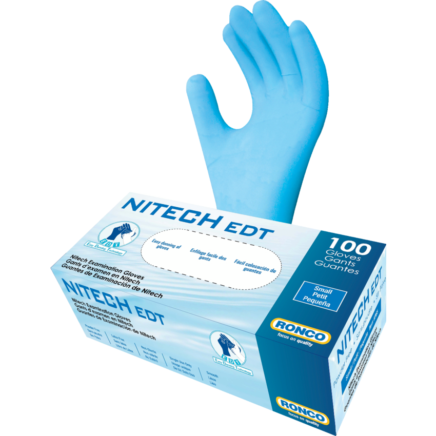 RONCO Nitech® Examination Gloves Small Blue 100/box
