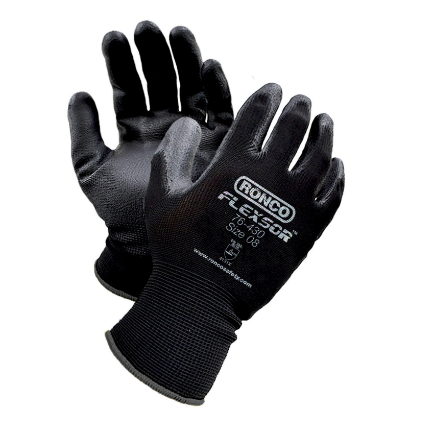 RONCO Flexsor™ Nitrile Palm Coated Gloves Medium 12/pkg