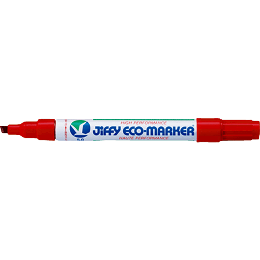 Jiffy Eco-Markers Chisel Tip Red