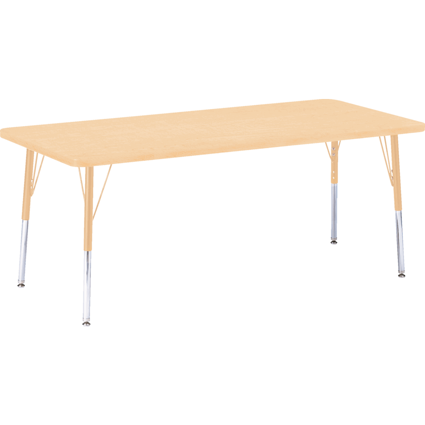 Jonti-Craft® Berries® Rectangle Activity Table 72"W x 30"D x 15-24"H Maple/Camel