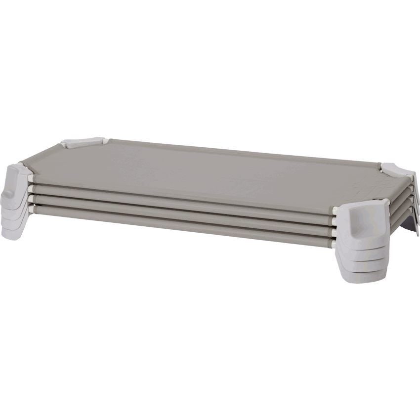Jonti-Craft® QuietTime Preschool Cots 53-1/2"W x 24"D x 5"H Grey 4/set