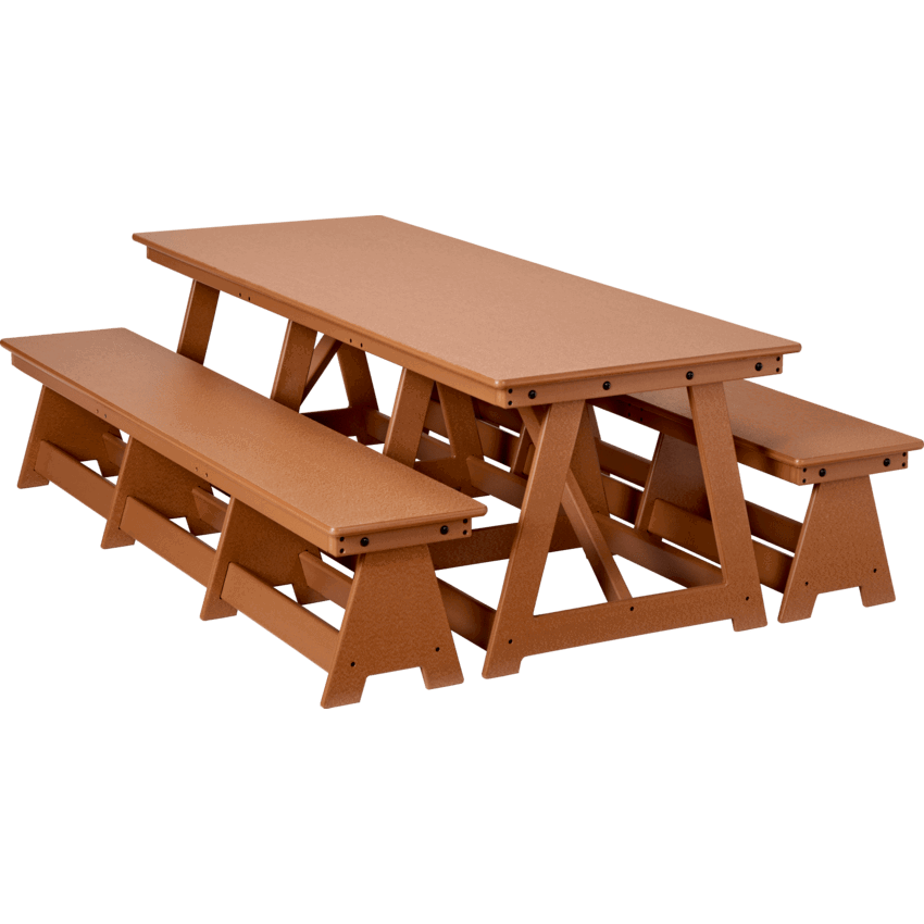 EverPlay™ Large Outdoor Table and Bench Set 60"W x 23-1/2"D