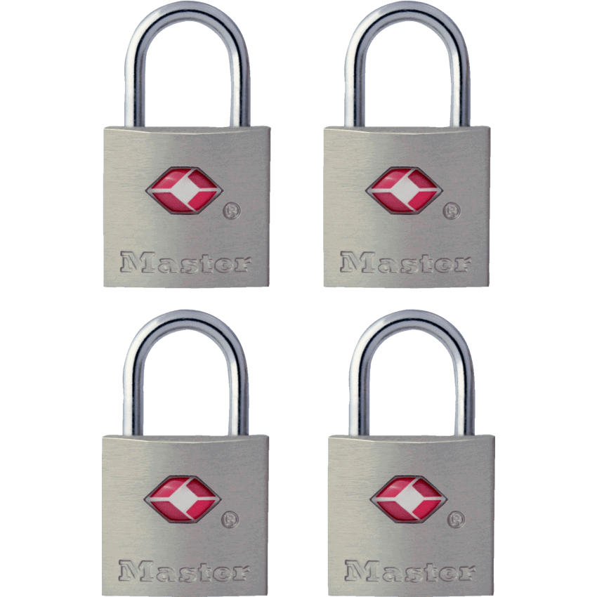 Master Lock® TSA Approved Luggage Locks 7/8" Silver 4/pkg