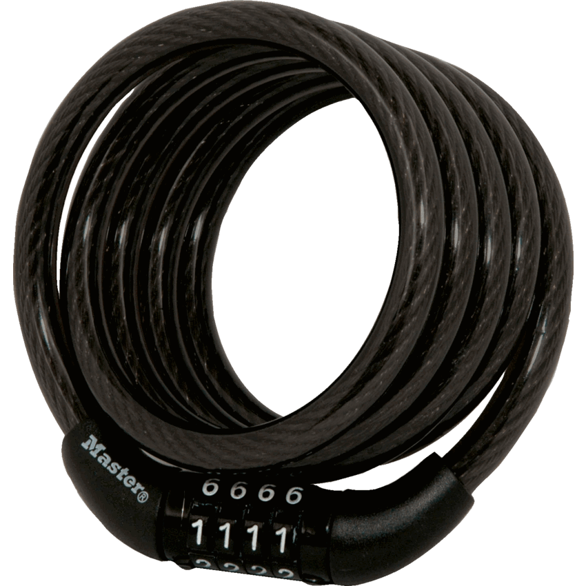 Master Lock® Combination Cable Lock Numeric 4' Assorted Colours