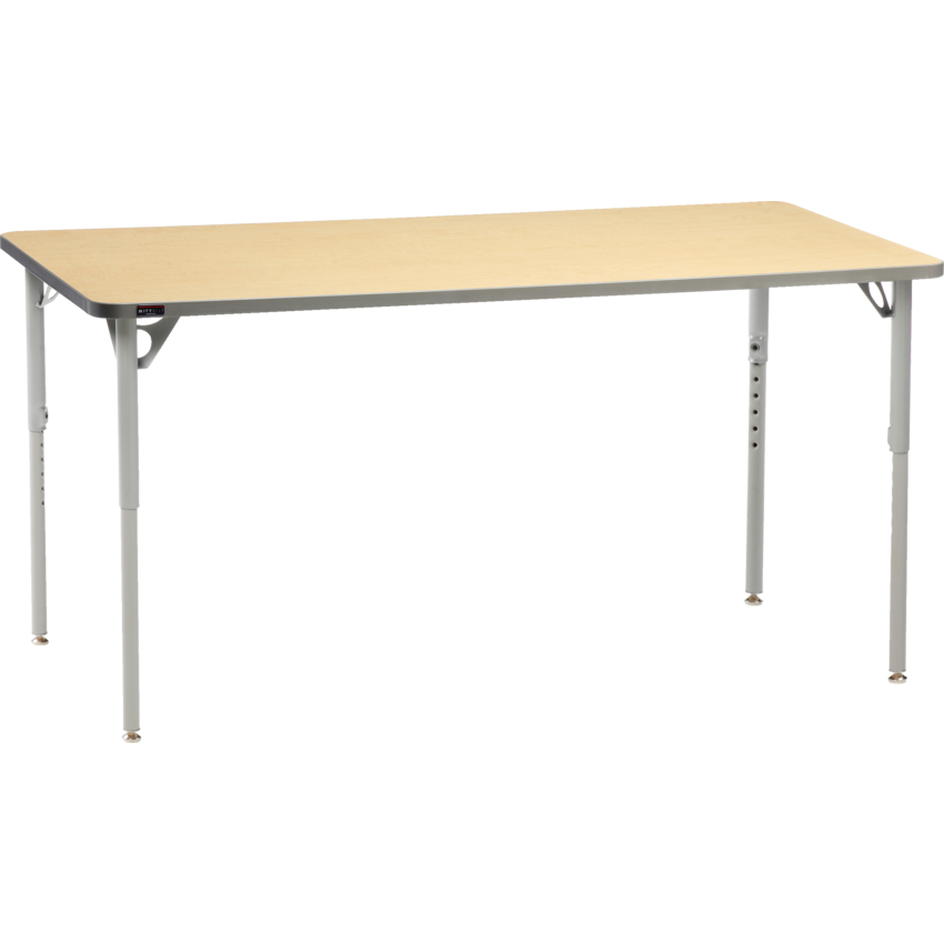 Mitybilt Aktivity Collaborative Learning Rectangle Table 24" x 30" Maple/Silver