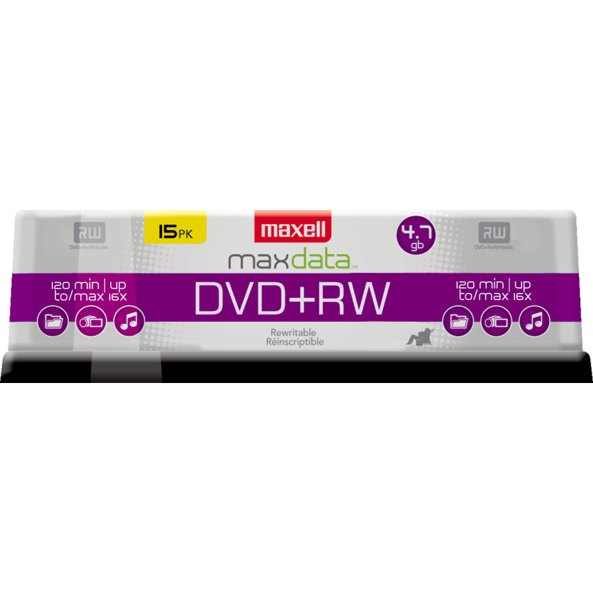 Maxell Maxdata™ DVD+RWs 4X 4.7 GB 15/spindle