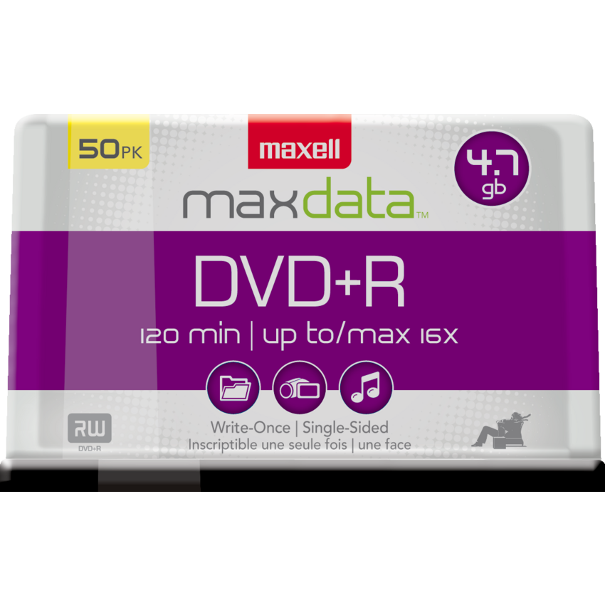 Maxell Maxdata™ DVD+Rs 16X 4.7 GB 50/spindle