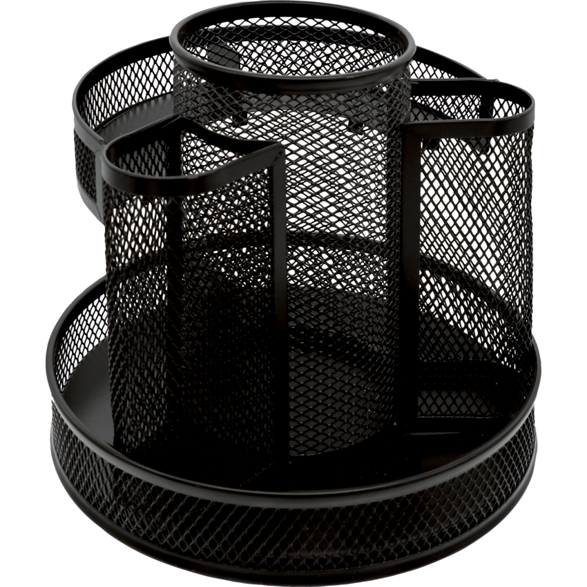 Merangue Circular Mesh Holder 6" x 6" x 6" Black