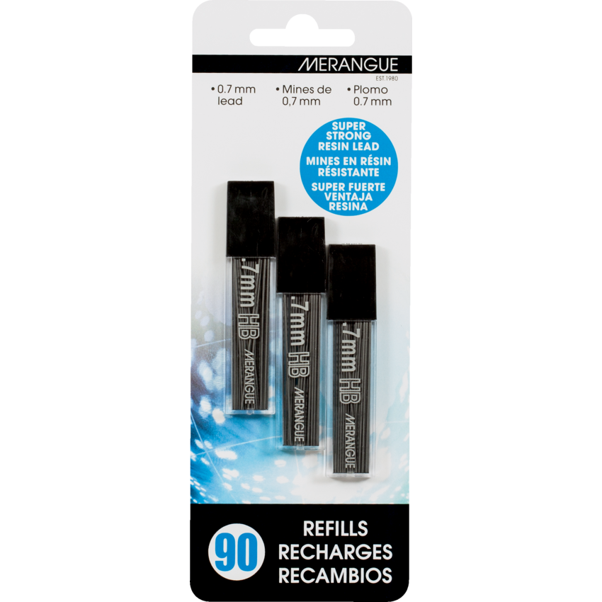 Merangue Pencil Leads 0.7 mm HB 30 leads/pkg 3/pkg