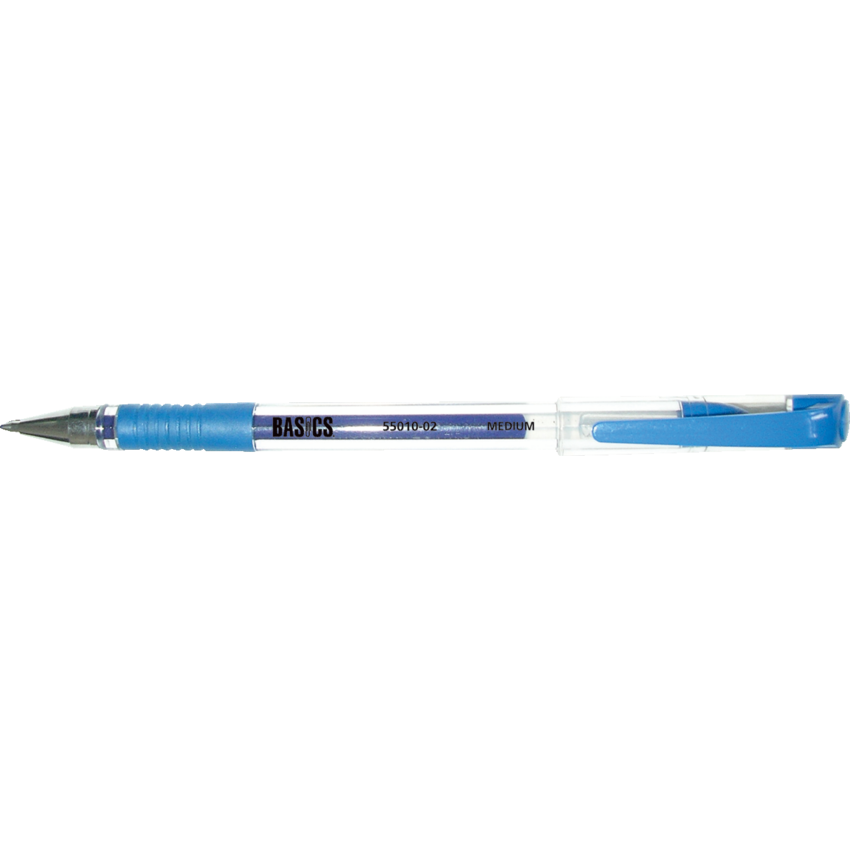 Basics® Gel Stick Pens 0.7 mm Blue 12/box
