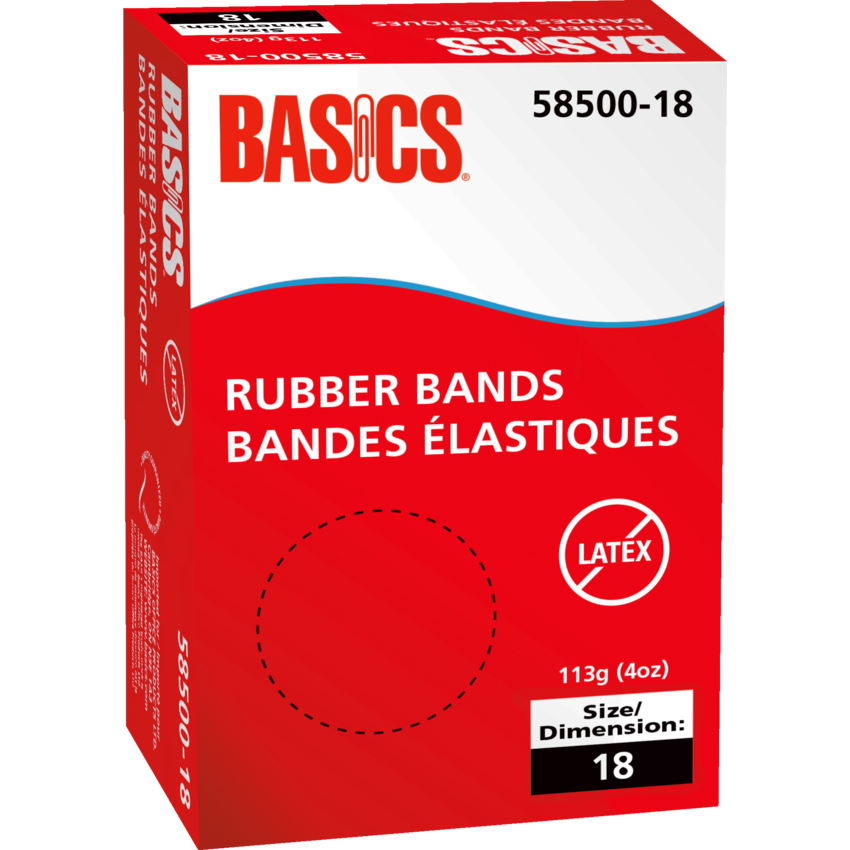 Basics® Latex-Free Rubber Bands #18 4 oz
