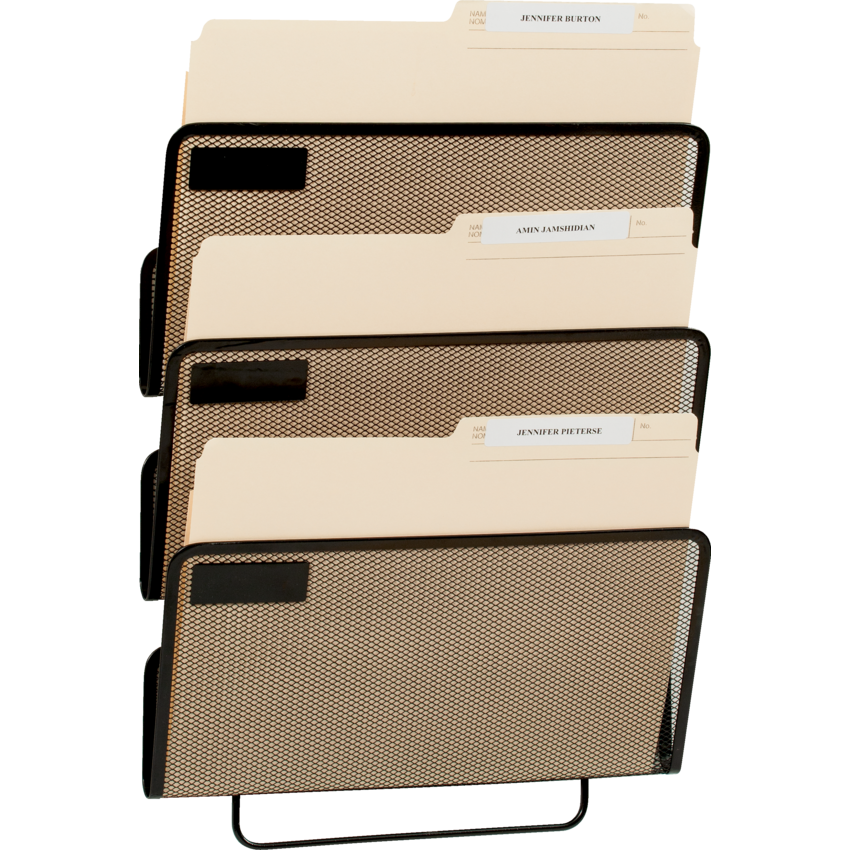 Merangue 3-Slot Wall File Letter Size Black