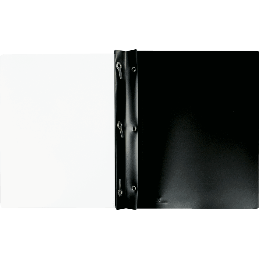 Winnable Poly Tang Clear Front Presentation Cover Letter Black