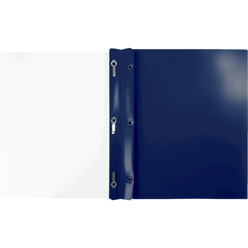 Winnable Poly Tang Clear Front Presentation Cover Letter Dark Blue