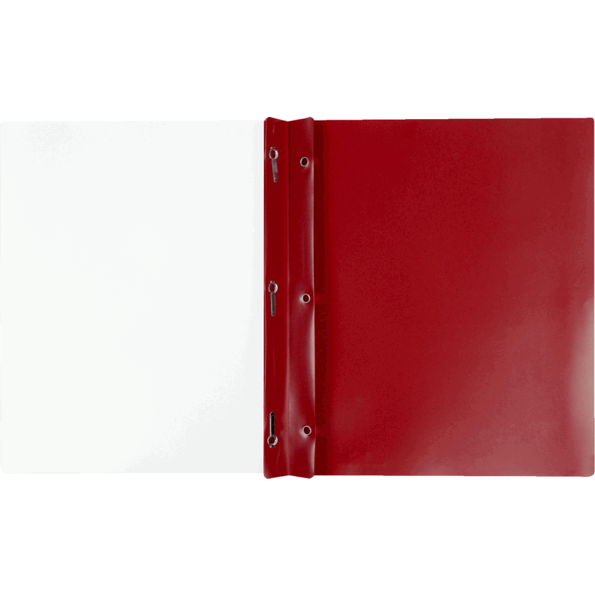 Winnable Poly Tang Clear Front Presentation Cover Letter Red