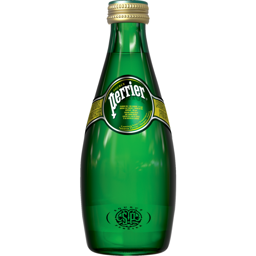 Perrier® Spring Water 330 mL Glass Bottle 4 Bottles per Package 6 packages/pkg