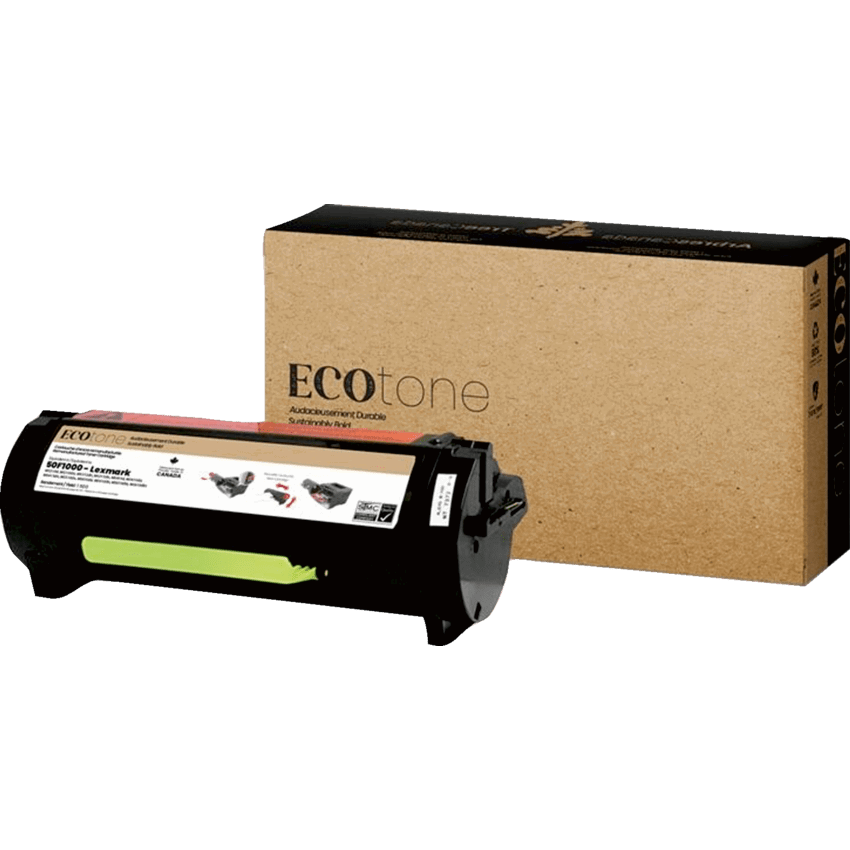 EcoTone® Remanufactured Laser Cartridge (Lex 50F1000) Black